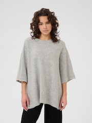 Kaffe Loose Fit Grey KAniel 3/4 Sleeve Jumper - Image 1 of 6