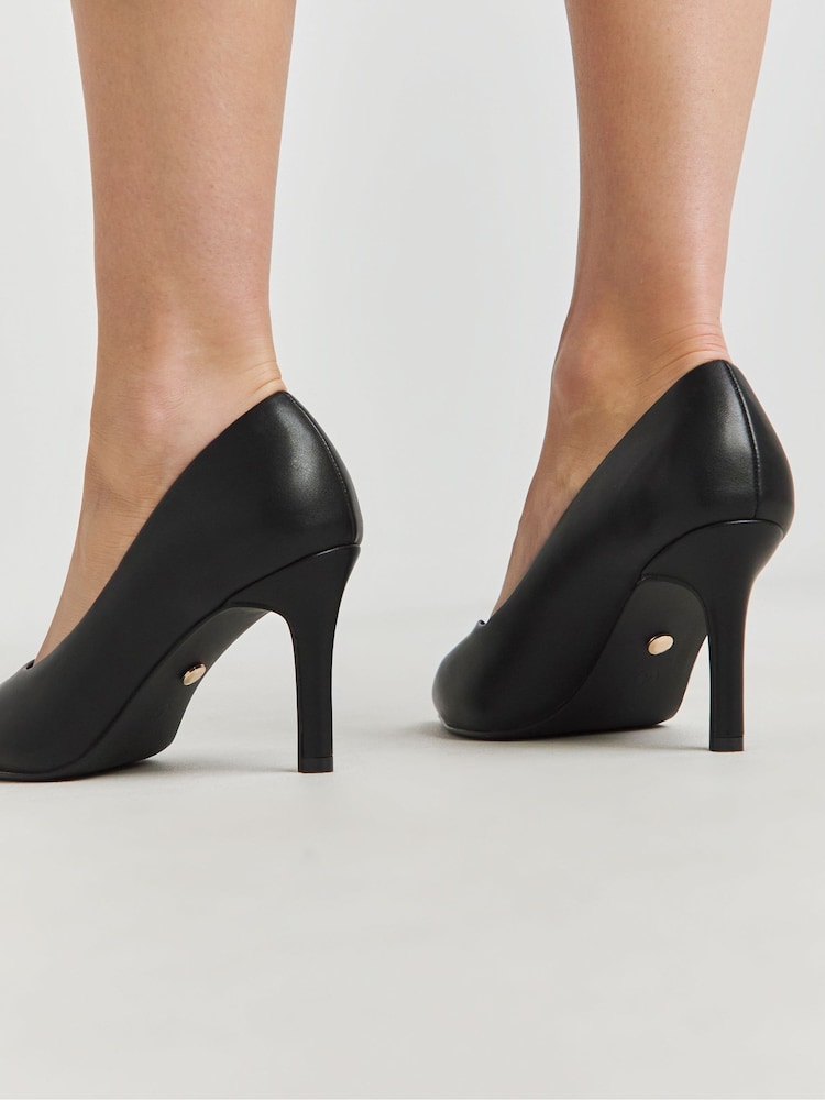 Joanna Hope Pointed Toe Stiletto Court Black Shoes - Image 2 of 4