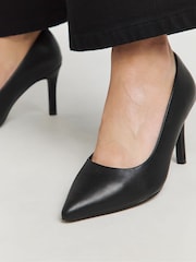Joanna Hope Pointed Toe Stiletto Court Black Shoes - Image 3 of 4