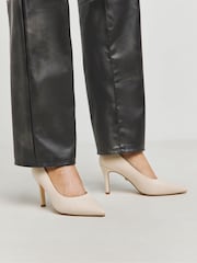 Joanna Hope Cream Pointed Toe Stiletto Court Shoes - Image 2 of 4