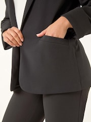 Roman Black Petite Revere Collar Stretch Blazer - Image 5 of 5