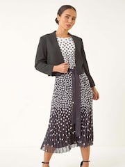 Roman Black Petite Stretch Bolero Jacket - Image 2 of 5
