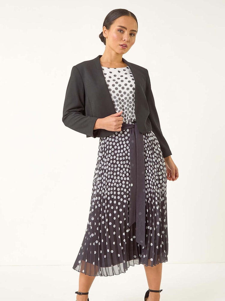 Roman Black Petite Stretch Bolero Jacket - Image 2 of 5