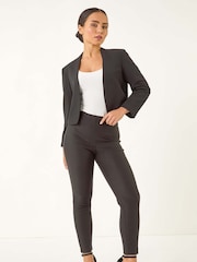 Roman Black Petite Stretch Bolero Jacket - Image 4 of 5