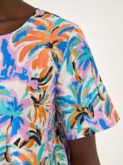 Roman Blue Abstract Print Tunic Top - Image 5 of 5