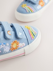 Blue Denim Standard Fit (F) Chunky Trainers With Touch Fastening - Image 5 of 5