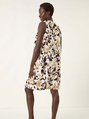Roman White Floral Print A-Line Dress - Image 3 of 5