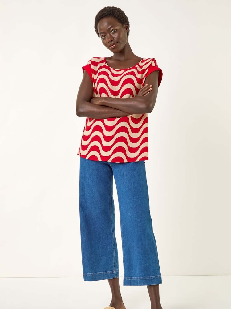 Roman Wave Print Shell Blouse - Imagem 2 de 5