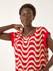 Roman Wave Print Shell Blouse - Imagem 4 de 5