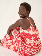 Roman Red Shell Print Strap Maxi Dress - Image 2 of 5
