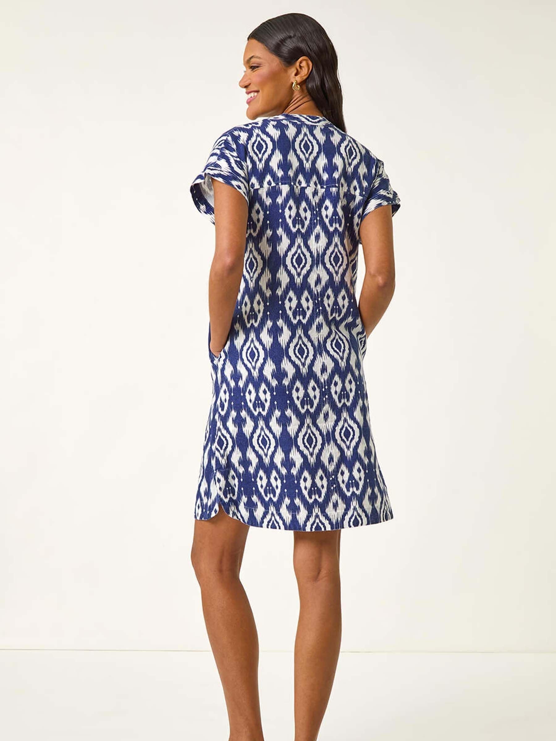 linen mix shift dress product info and reviews Women's Linen Blend Wrap Full Lined Mini Shift Dress