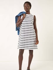 Roman Black Stripe Jersey A-Line Dress - Image 2 of 5