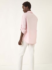 Roman Pink Contrast Button Detail Shirt - Image 3 of 5