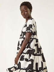Roman Black Ric Rac Print Smock Dress - Image 2 of 5