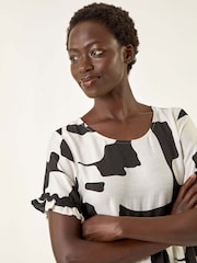 Roman Black Ric Rac Print Smock Dress - Image 4 of 5