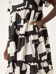 Roman Black Ric Rac Print Smock Dress - Image 5 of 5