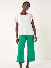 Branco - Blusa Roman Burnout com bainha bolha - Imagem 2 de 5