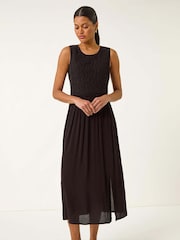 Roman Crochet Bodice Midi Dress - Imagem 2 de 5