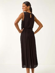 Roman Crochet Bodice Midi Dress - Imagem 3 de 5