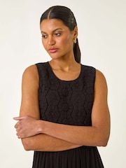 Roman Crochet Bodice Midi Dress - Imagem 4 de 5