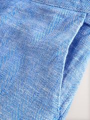 Chambray Blue - Suruali za Miguu za Pipa la Blend wa Kitani - Picha 8 kati ya 9