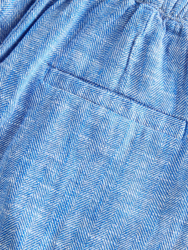 Chambray Blue - Suruali za Miguu za Pipa la Blend wa Kitani - Picha 9 kati ya 9