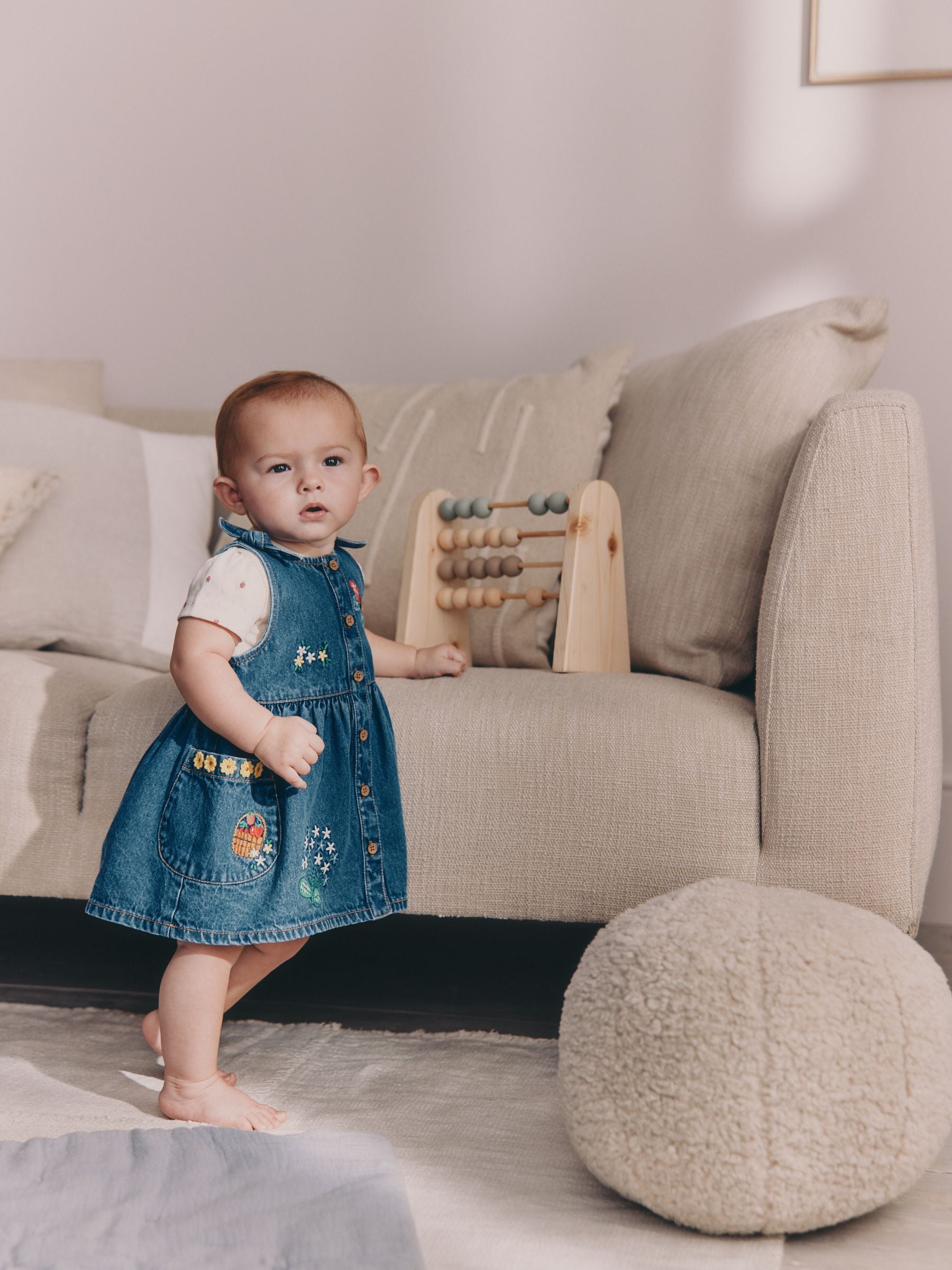 Buy Denim Pinafore Baby Short Sleeve Bodysuit 2 Piece Set (0mths