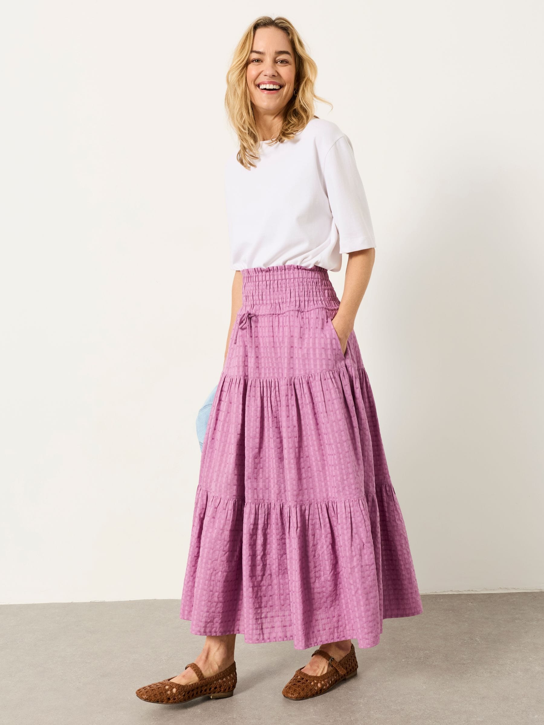 Buy FatFace Billy Lilac Purple Midi Skirt from Next USA