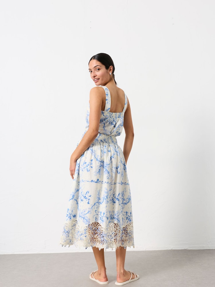 FatFace June Ivory Vintage Bloom Midi Skirt - Image 2 of 7