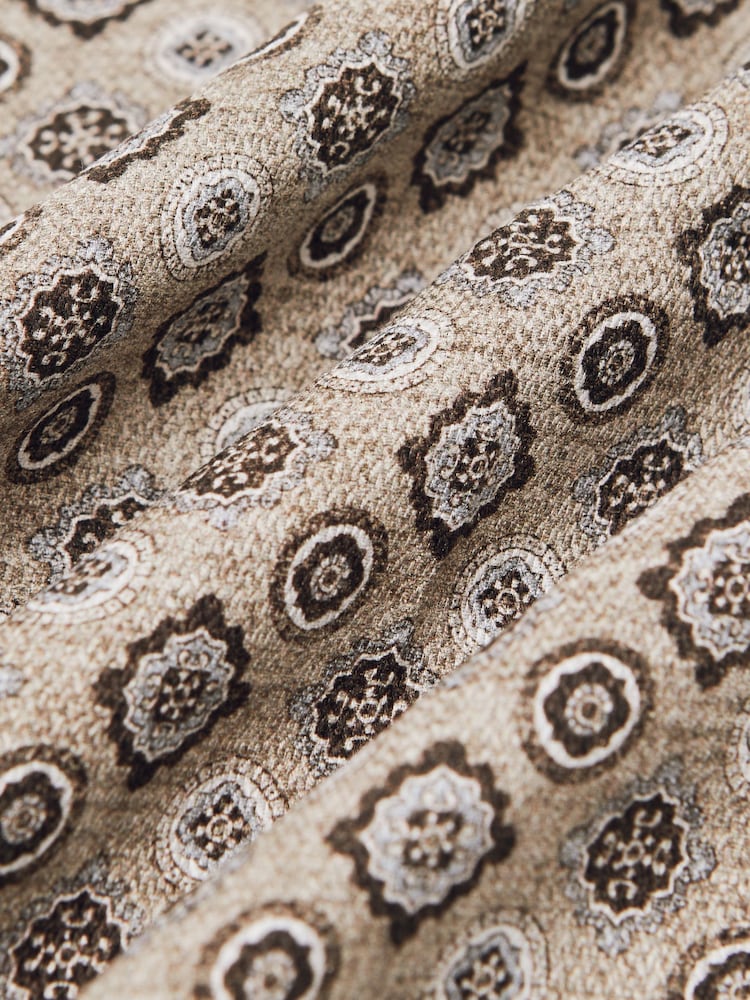 Reiss Oatmeal Melange Costanzo Pocket Square - Image 3 of 3