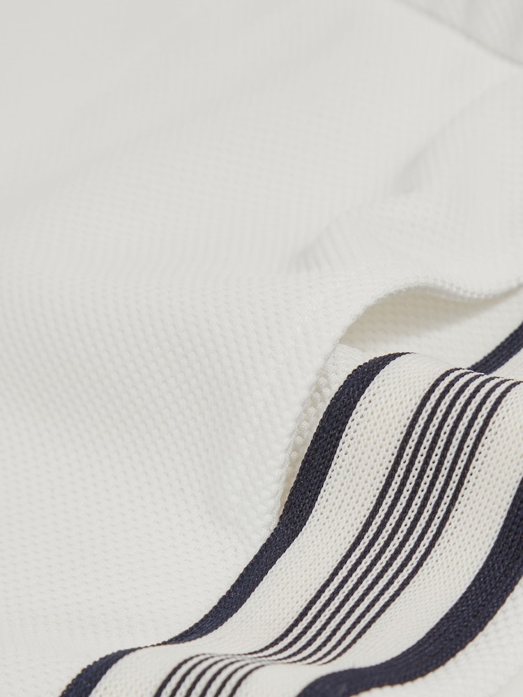 Reiss White Terry Side-Stripe Textured Shorts - Image 4 of 4