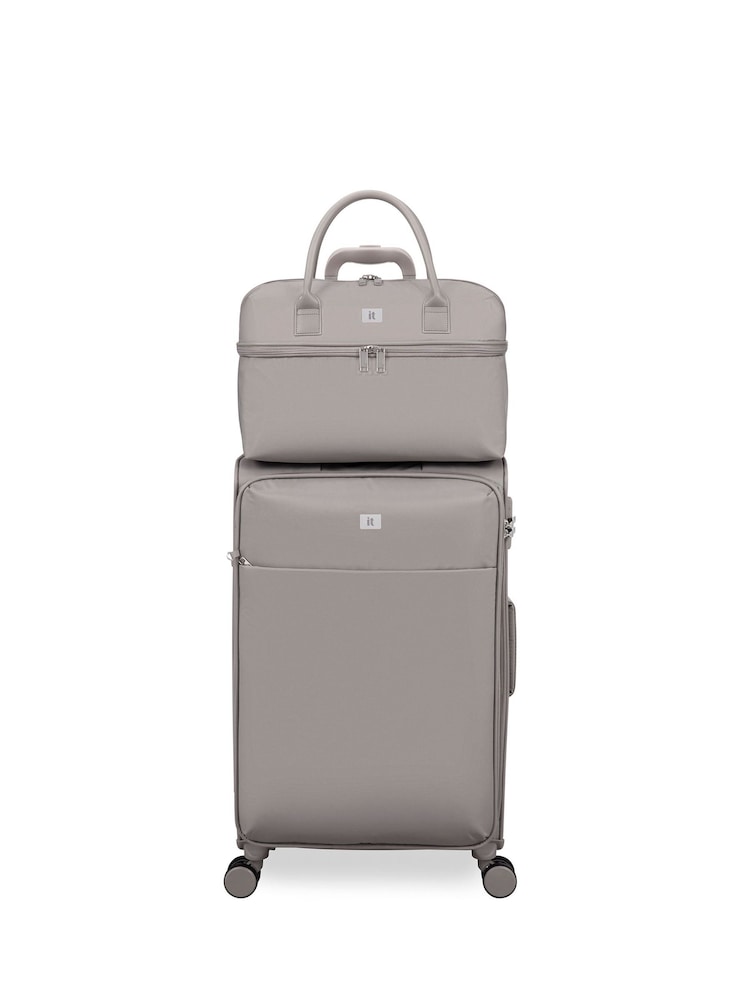 IT Luggage Small Grey Lustrous Luxe Moon Rock Holdall - Image 1 of 8