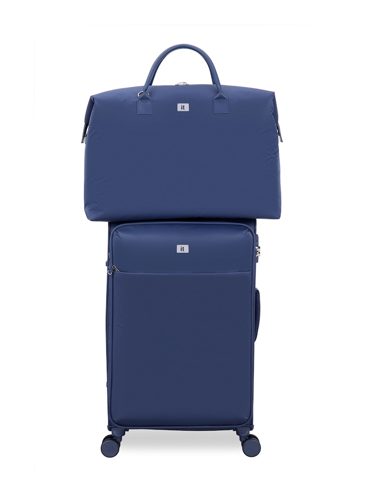 IT Luggage Large Blue Lustrous Luxe Night Holdall - Image 1 of 10