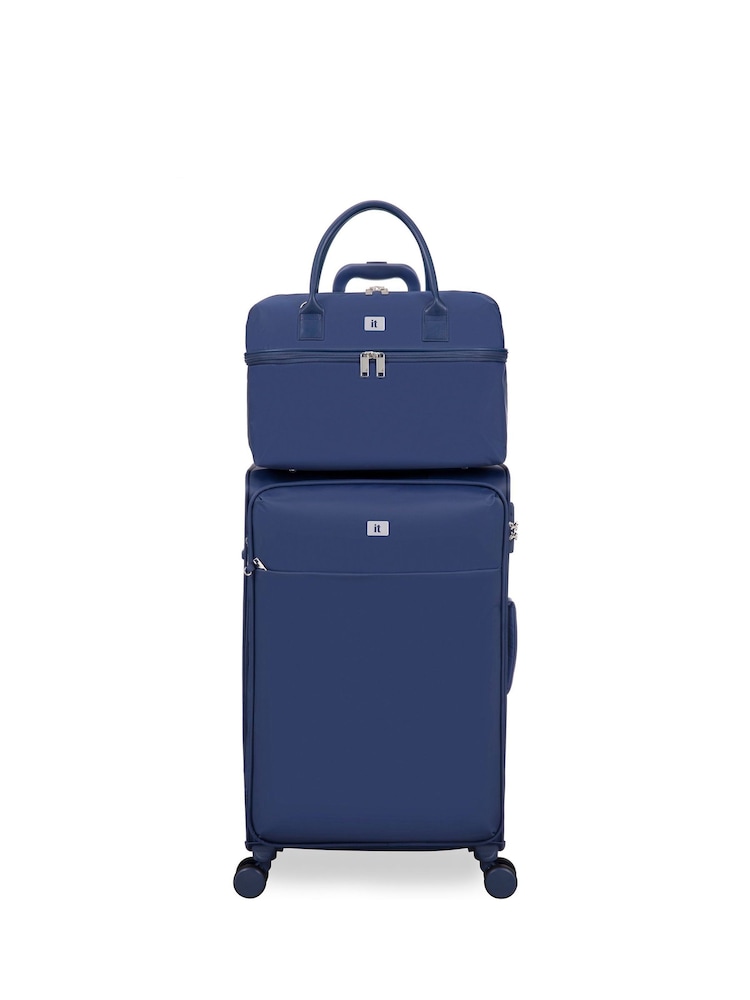 IT Luggage Small Blue Lustrous Luxe Night Holdall - Image 1 of 8