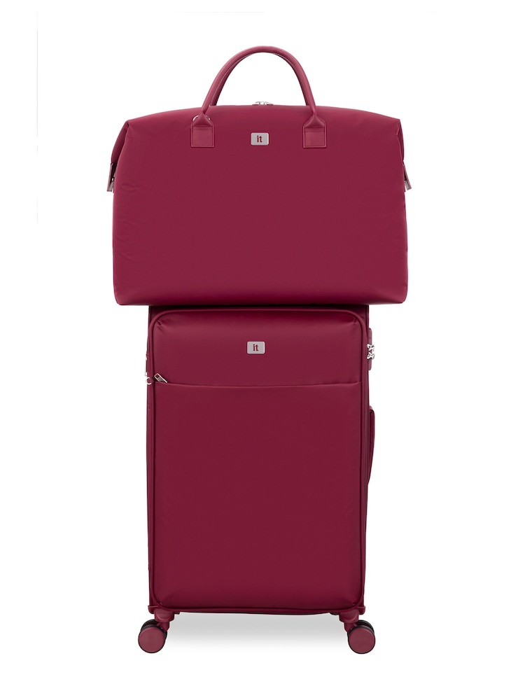 IT Luggage Large Red Lustrous Luxe French Port Holdall - Image 1 of 9
