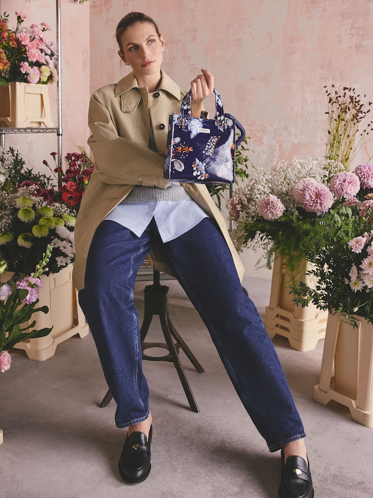 Cath Kidston Navy Little Treasure Print Small Book Bag - Image 2 of 6