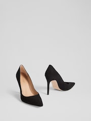 LK Bennett Black Fern New Suede Signature Courts - Image 3 of 4
