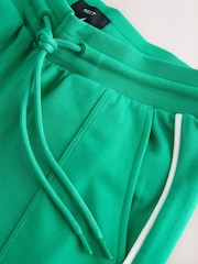 Bright Green Wide Leg Jersey Joggers With Side Stripe - Image 6 of 7