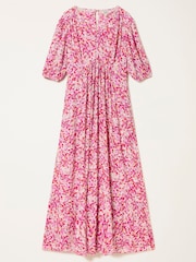 FatFace Multi Confetti Floral Milly Midi Dress - Image 6 of 6