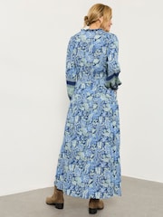 Navy Woodblock Bloom - فستان متوسط الطول من Fatface - Image 3 of 7