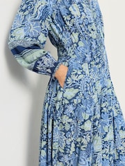 Navy Woodblock Bloom - فستان متوسط الطول من Fatface - Image 5 of 7