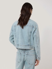 Jigsaw Blue Gwen Denim Collarless Jacket - Image 4 of 6