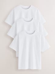 White Relaxed Fit Short Sleeve T-Shirts 3 Pack (3-16yrs) - Image 1 of 7