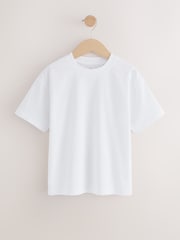 White Relaxed Fit Short Sleeve T-Shirts 3 Pack (3-16yrs) - Image 5 of 7