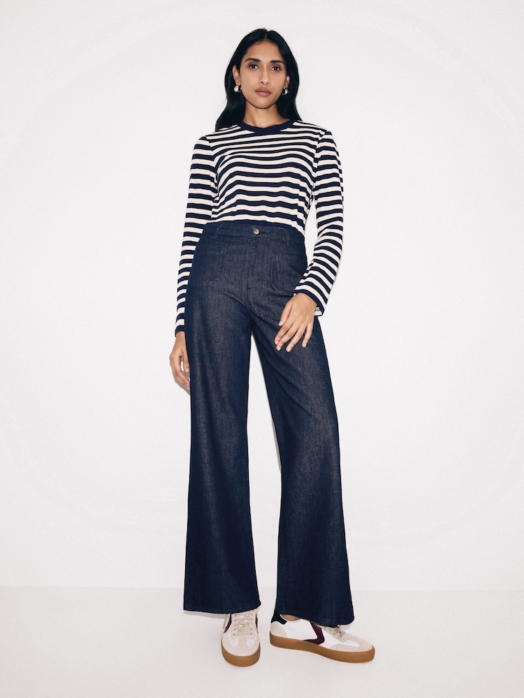 Jigsaw Blue Rhea Patch Pocket Jeans - Image 1 of 3