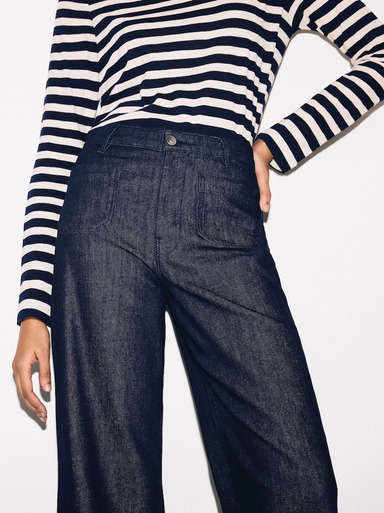 Jigsaw Blue Rhea Patch Pocket Jeans - Image 2 of 3