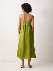 Jigsaw Green Linen Beach Sundress - Image 2 of 6