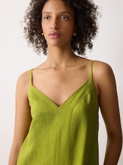 Jigsaw Green Linen Beach Sundress - Image 3 of 6