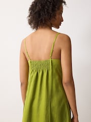 Jigsaw Green Linen Beach Sundress - Image 4 of 6