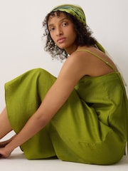 Jigsaw Green Linen Beach Sundress - Image 5 of 6